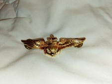 WWII U.S.Navy-Marines Pilot Corps Gold Aviator Wings Pin Badge