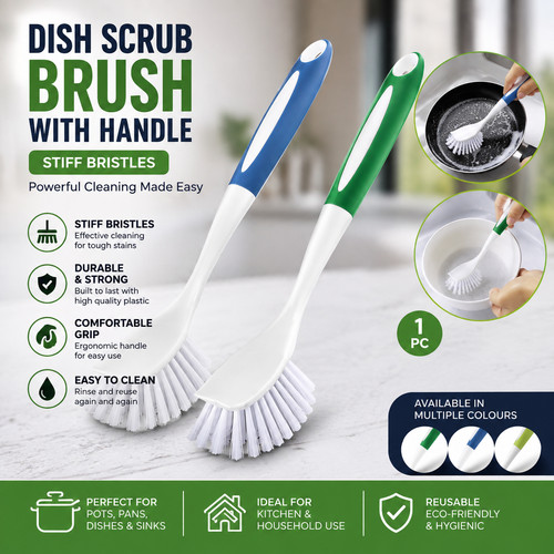 Dish scrub brush - scrub, handle