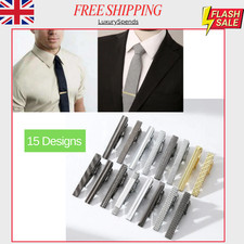Mens Metal Silver Gold Tie