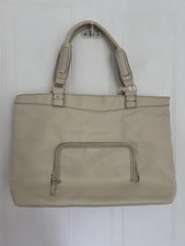 Light Beige Cream Shoulder Bag Estée Lauder Tote Shopping Pocket Elegant Smart