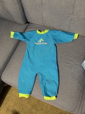 Turtle Tots Konfidence Baby Wetsuit  Blue (6-12Months) Full Length Fleece-Lined