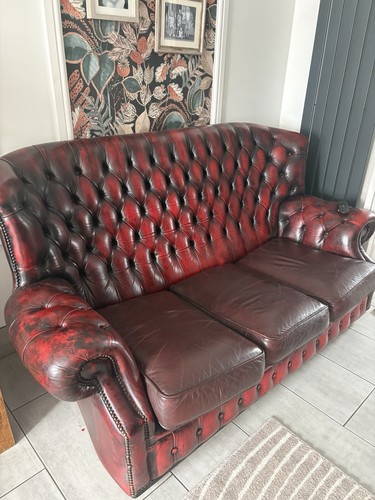 Chesterfield leather seater - chesterfield, 3-seater