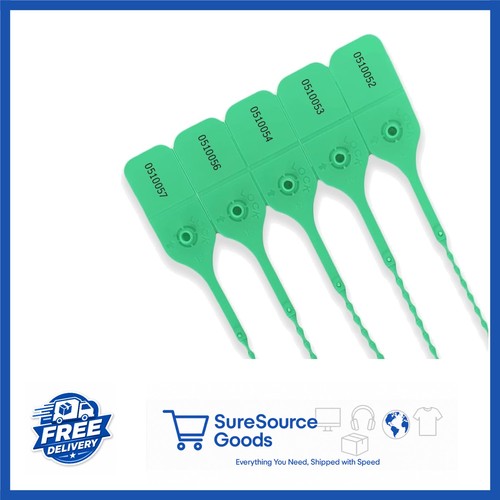 Green security tags 100 - green, count