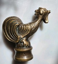 Vintage Brass Cockerel. Very Heavy, Very Old. (Bx 66)