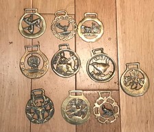 Vintage Horse Brasses, 10 in