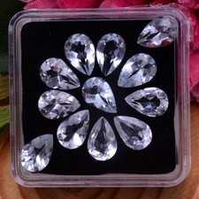 VVS 12 Pcs Natural White Topaz
