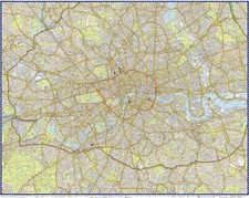 London A-Z Wall Map - Premier