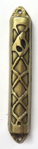 Bronze plated mezuzah - cm, 4"