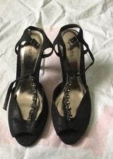 New Ladies Girls Black Sandals Shoes Size 3