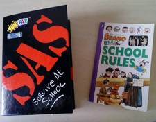 Vintage Fun Fax Bundle SAS ( Survive At School) Binder & The BEANO File 1990's