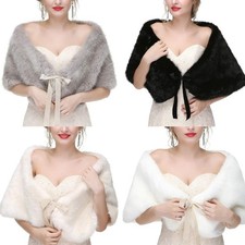 Winter Bridal Faux Furs Shawl