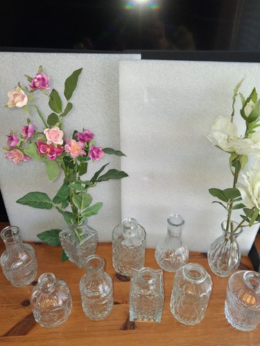 Wedding glass bud vases set - bud,