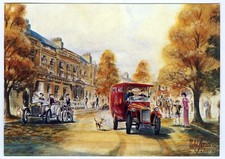 1980s Art Postcard Vintage GWK Post Office Van at Cheltenham Promenade c. 1920s