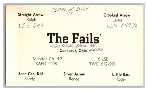 Postcard qsl radio card - card, from
