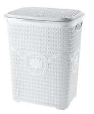 Tall Knit Laundry Basket with