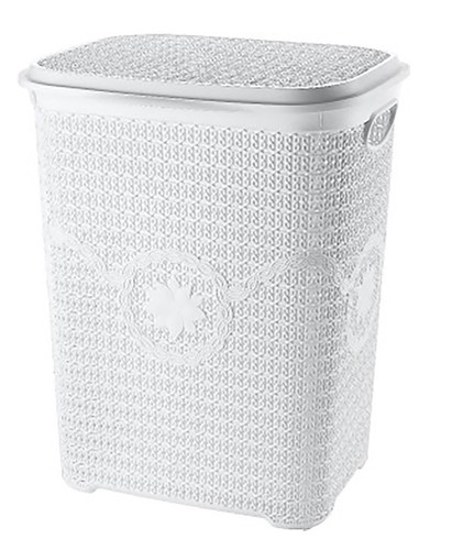 Tall knit laundry basket - knit, with