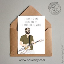 COURTEENERS Liam Fray It's Time Minimal Posteritty Lyrics Valentines Day Card
