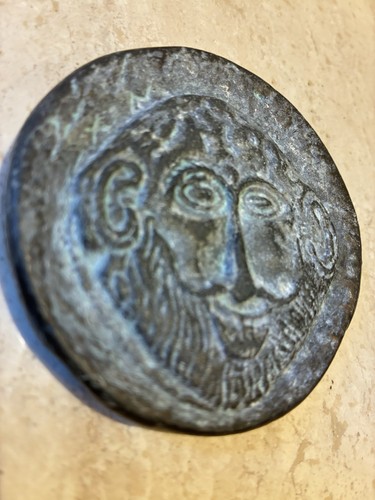 Vintage bronze medallion - vintage, ft