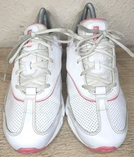 Women's Reebok White Pink DMX Ride Leather Running Shoes - Size UK 6 - Trainers