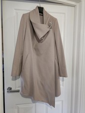 AllSaints Premium Italian Wool Wrap Smart  Coat Size 12 immaculate 