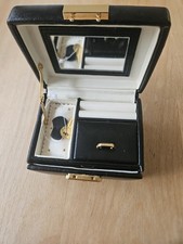 Dulwich Designs Lockable Leather Travel size Jewellery Box with mirror