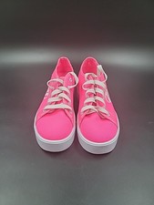 Heelys Pink Canvas Roller Shoes Size 6 With White Laces & Rubber Sole