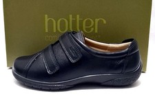 Hotter Leap Size 4.5 UK EEE Extra Wide Fit New Black Leather Shoes