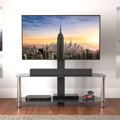 Black glass chrome legs - &, tv