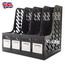 4 Slots Plastic File Shelf