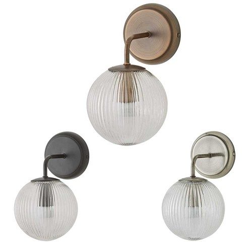 Wall light fitting ribbed - wall,