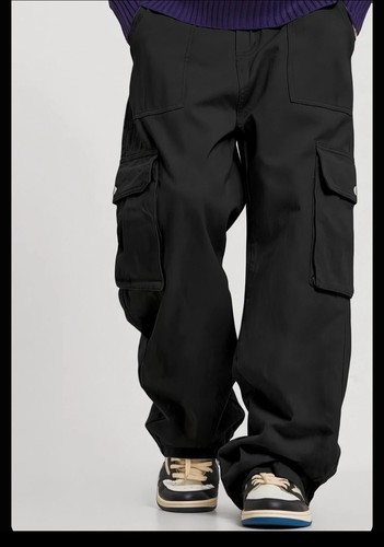 Men black cargo trousers - men’s,