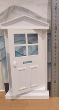 Not Hobbies Dolls House opening Door & Frame White flat back 1:12