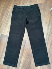 Men's M&S Blue Harbour Brown Italian Emmetex MOLESKIN Trousers Size W38 L33 VVGC