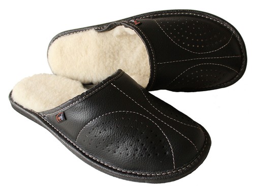 Men sheepskin slippers wool - slippers,