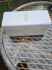 Preloved Polystyrene Moulded Produce Box with Lid - Good Condition 36x14x18cm