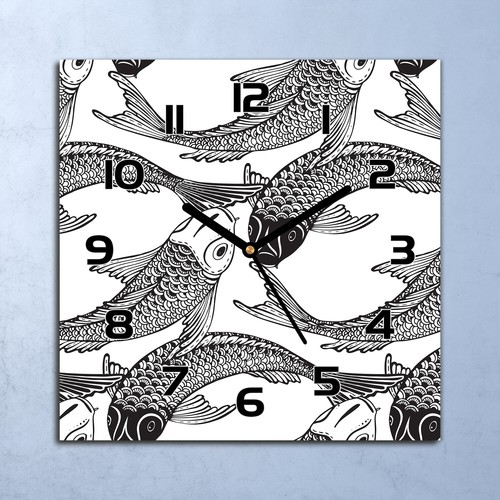 Glass wall clock - clock, kitchen