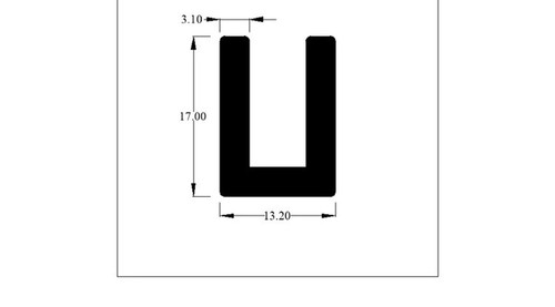 Large rubber edge trim - large, u