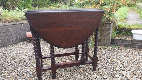 Vintage solid oak barley twist - vintage,