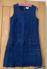 Thought Dark Blue Denim Pinafore Dress ~ Size 8