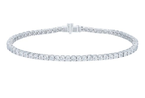 Sterling silver 10ct diamond - silver, 0.10ct
