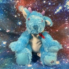 Russ Berrie Shining Stars Blue Purple Dragon Cuddly Toy Soft Toy Plush Wings 