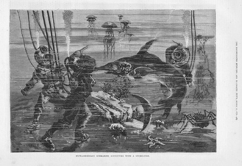 Diving extraordinary submarine - diving,