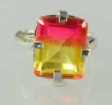19.85 Ct Emerald Cut Bi Color