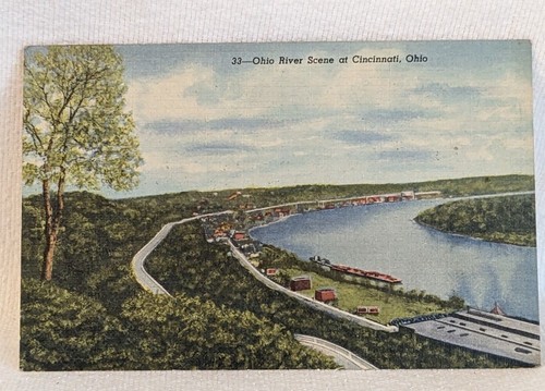 Postcard ohio river - postcard, scene