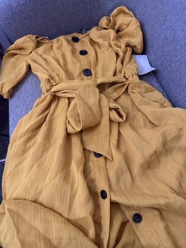 Zara mustard midi dress - mustard,