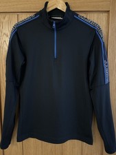 J Lindeberg Men’s Quarter Zip Golf Top Navy Size Medium Perfect