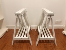 IKEA White Trestle Mittback/Finnvard adjustable height.