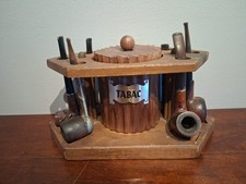 Vtg Humidor Tobacco Jar Set