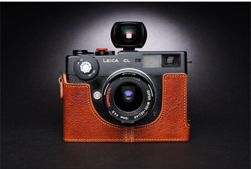 Leather half case - case, leica