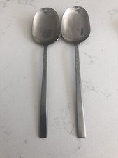 2 x Viners Rare Love Story Serving Spoons 20cm 60s 70s Sheffield Vintage Pair